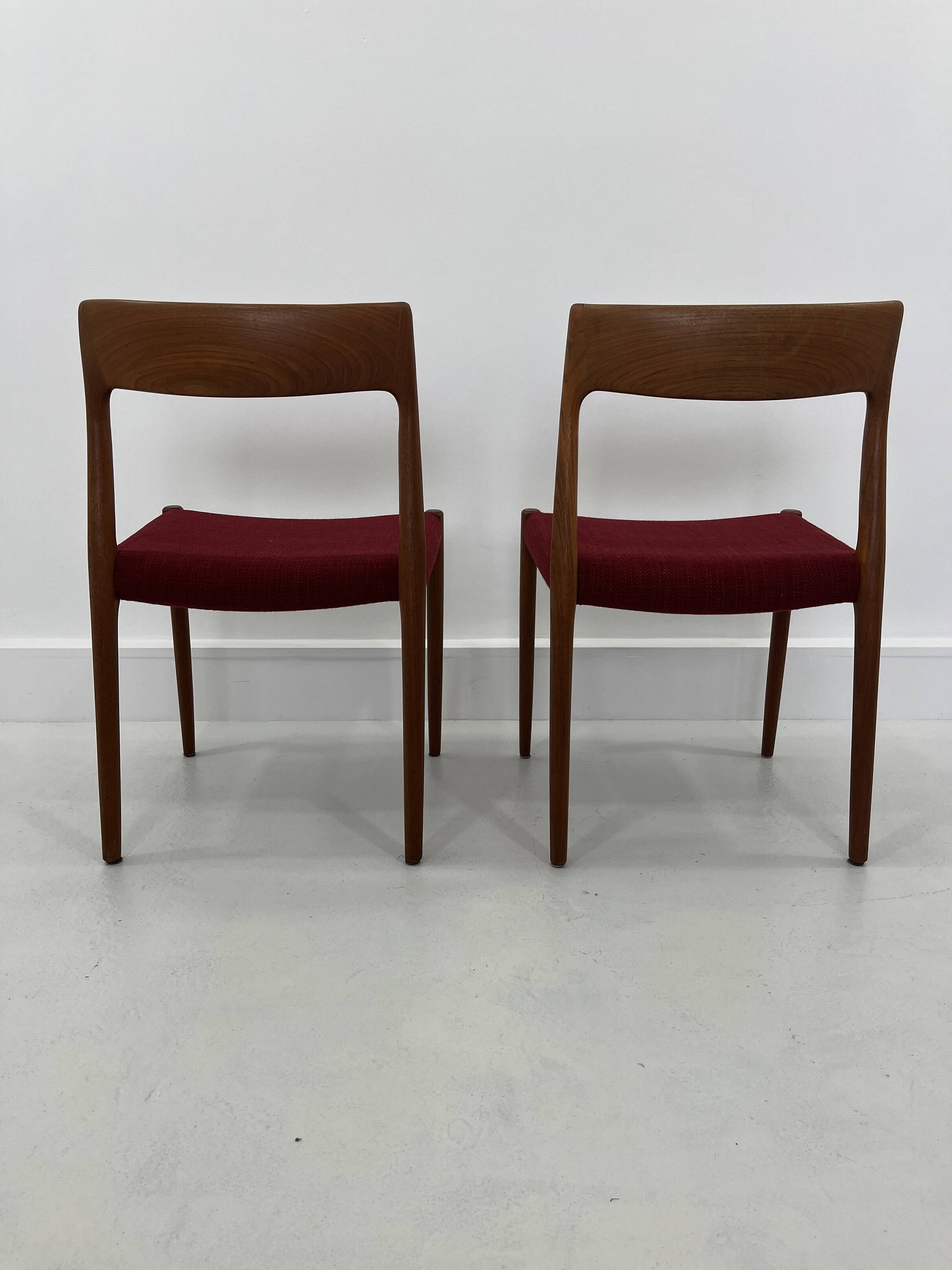 Set of Danish Chairs by Niels Møller for J. L. Møllers, 1960s, Set of 2
