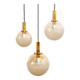 Vintage Set of three Glashutte Limburg hanging lamps, 1960s Germany.