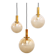 Vintage Set of three Glashutte Limburg hanging lamps, 1960s Germany.