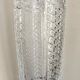 Bohemian carved crystal vase