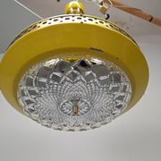 1970s Ludib Mid-Century Pendant Lamp in Yellow Metal, Brass and Glass