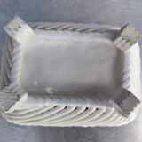 Vintage basket, woven ceramic fruit bowl