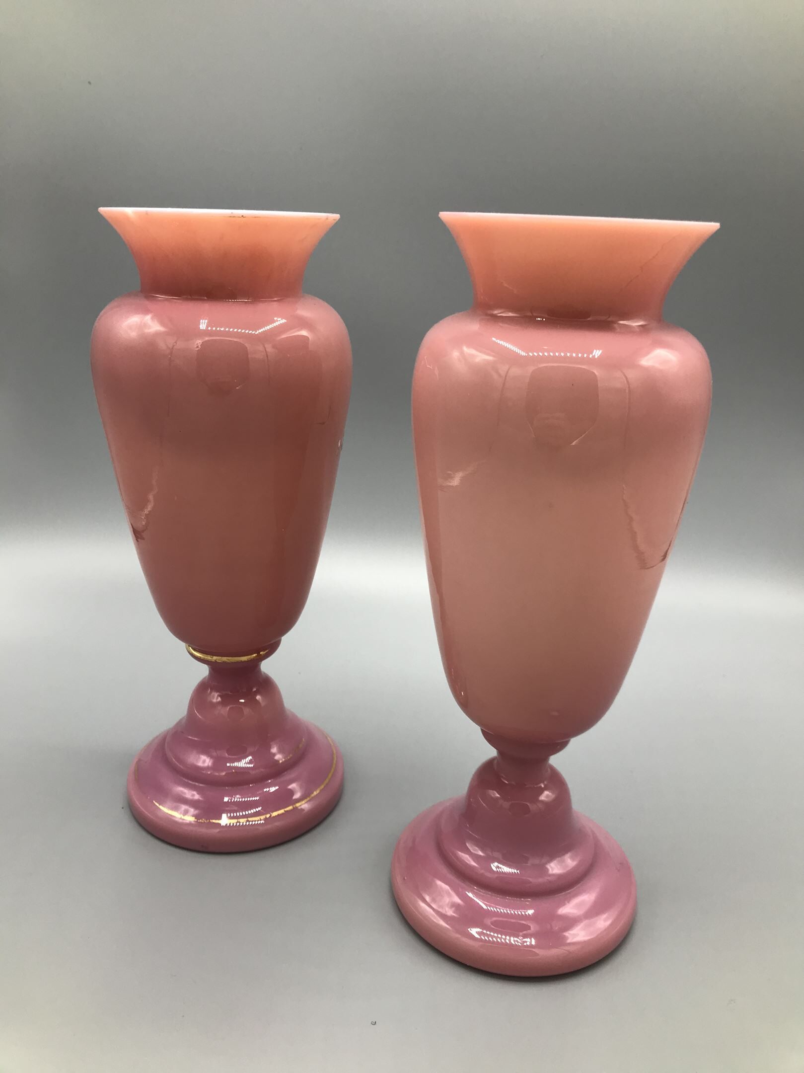 Pair of opaline vases