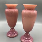 Pair of opaline vases