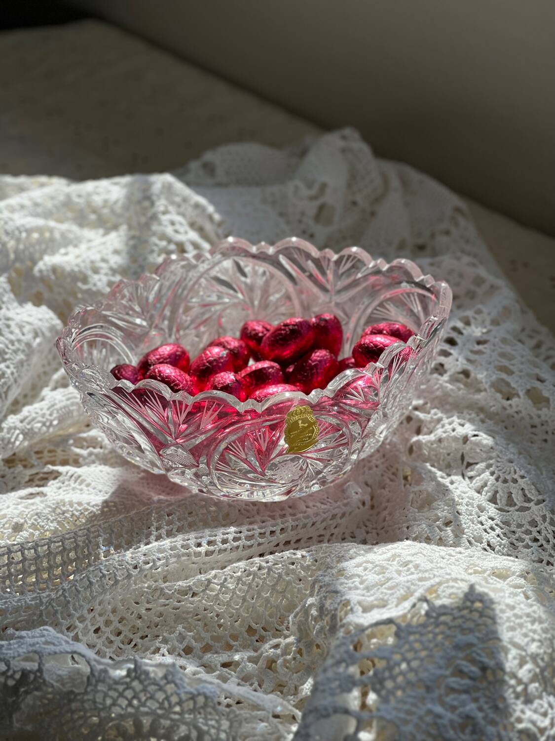 Centre de table de en véritable cristal Imperlux de Pologne