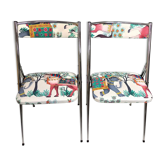 Chaises pliante vintage chromée