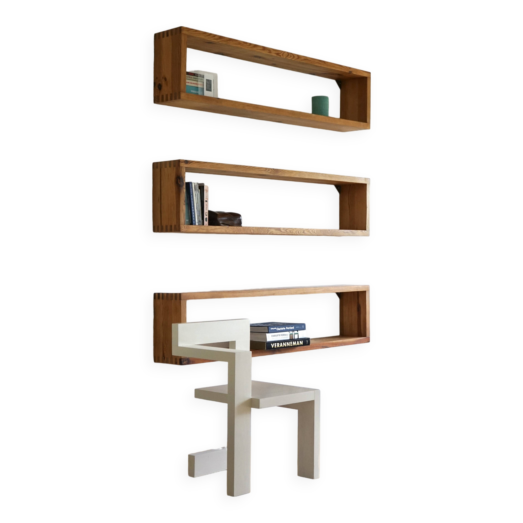 Étagères Murales en Pin par Ate Van Apeldoorn pour Houtwerk Hattem, 1970s, Set de 3