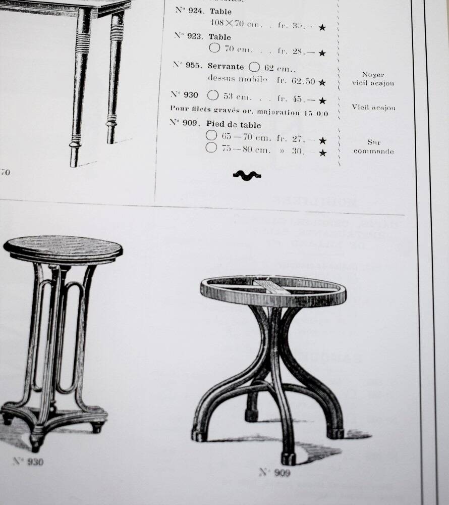 Thonet Table No. 8 from 1888 Café Museum after Adolph Loos marble top
