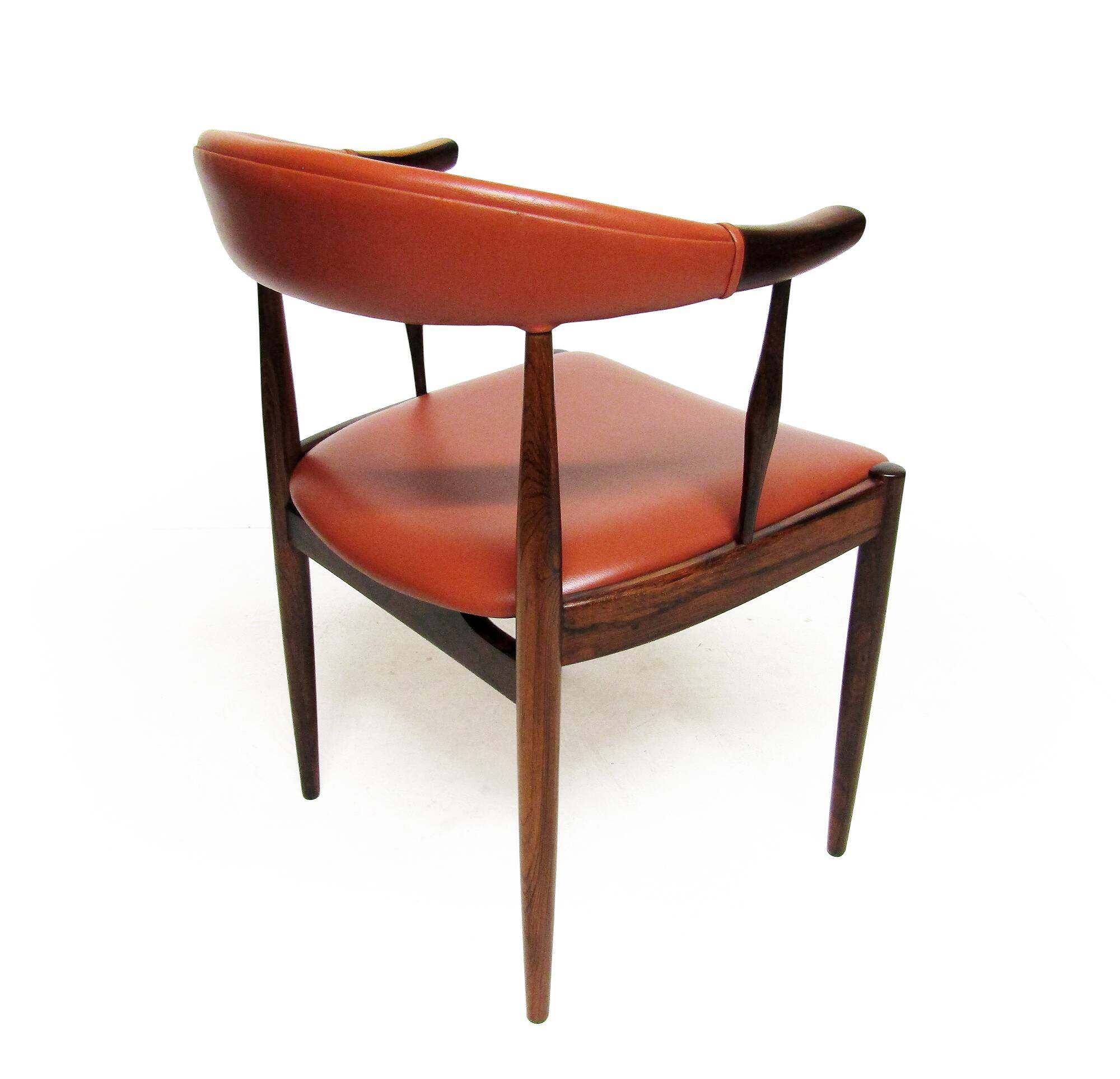 Eight Danish Cow Horn "Model 12" Chairs in Rosewood by Johannes Andersen
