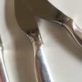 Set 8 knives 1960 Christofle silver metal space age