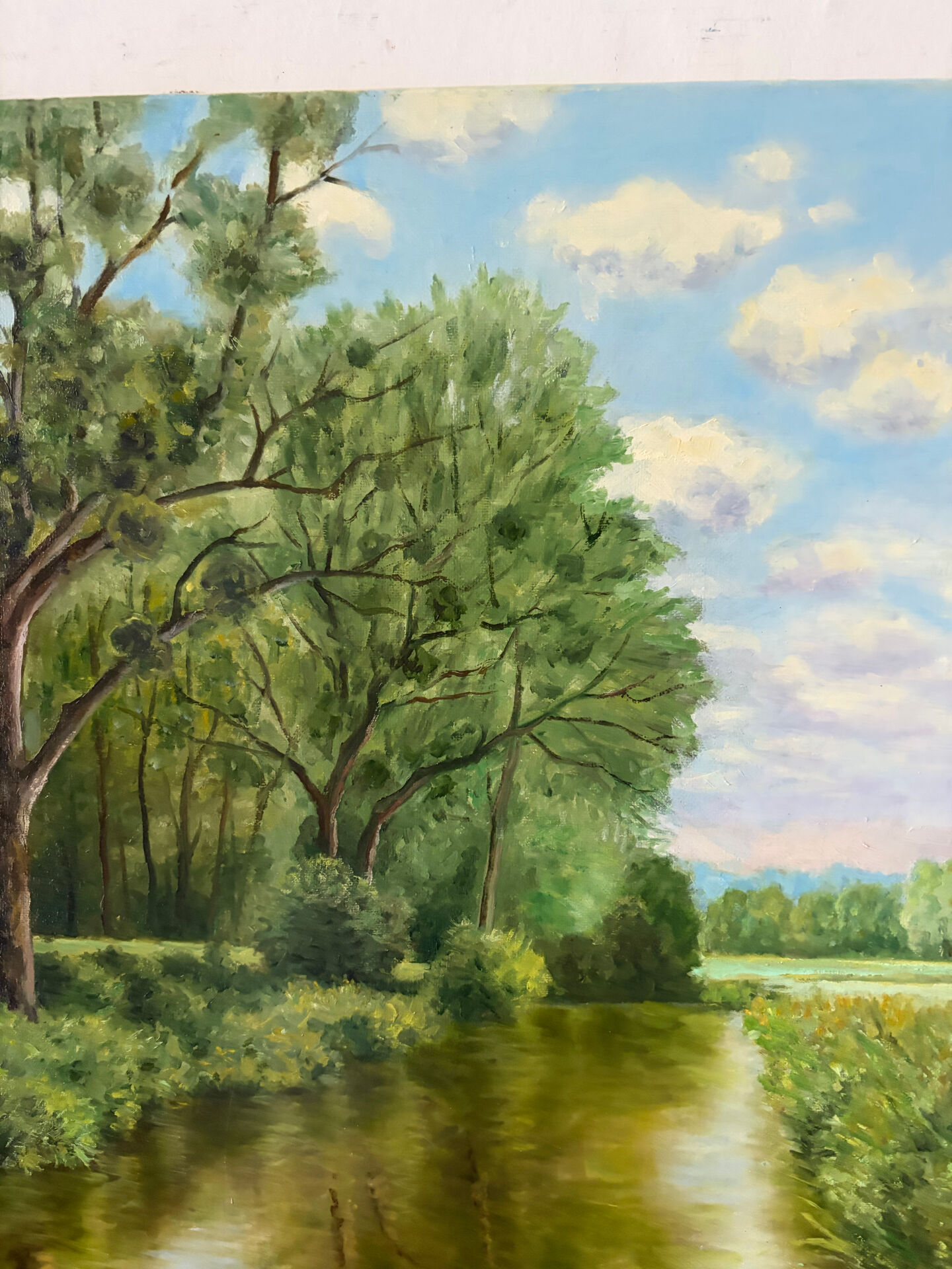 Summer landscape, oil on canvas signed André Lagarde 2005