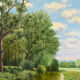Summer landscape, oil on canvas signed André Lagarde 2005
