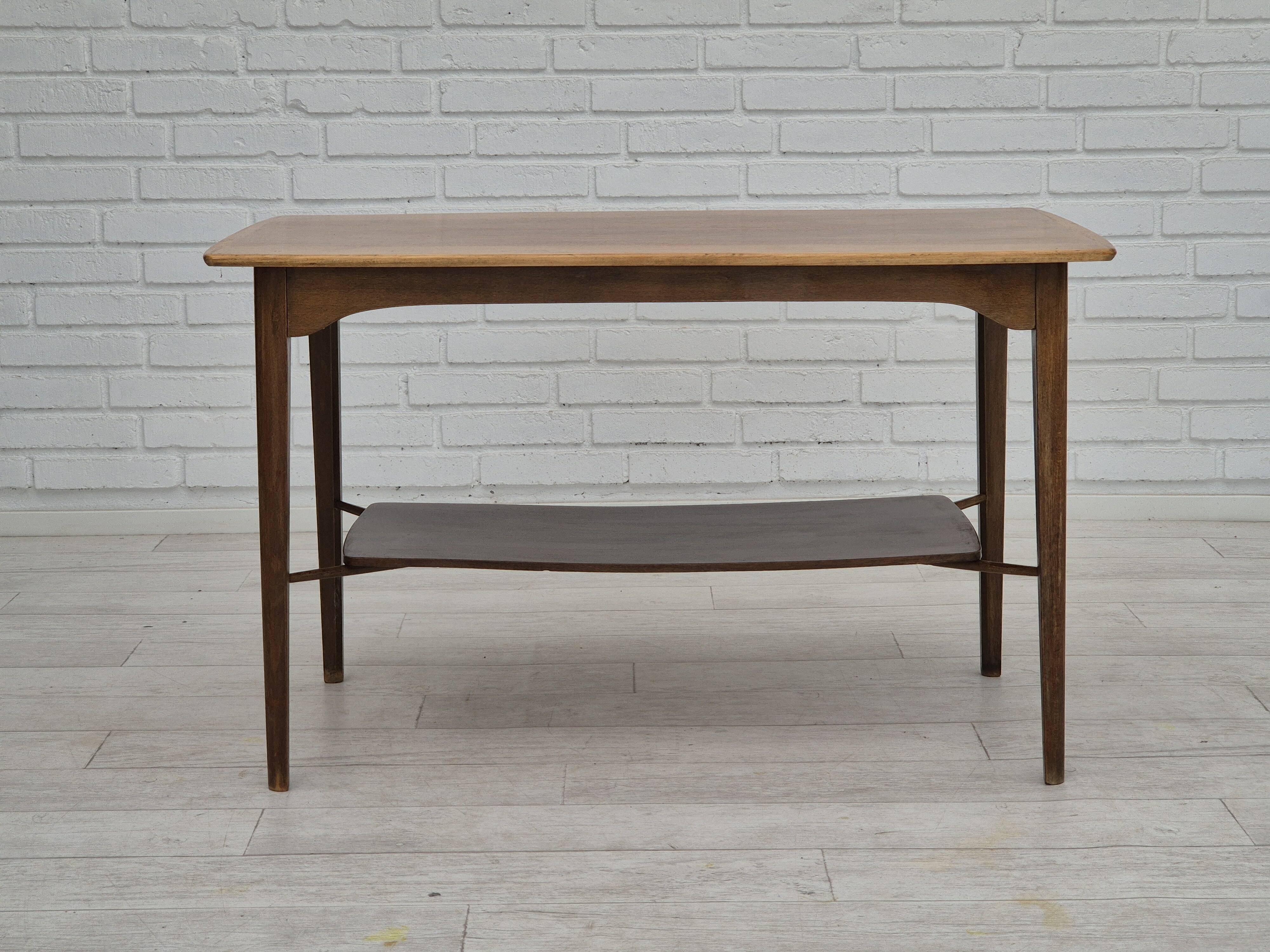 1970s, Danish design, sofa table, teak wood, beech wood, original.