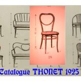 2 Thonet Coeur N°28 bistro chairs in wood, 1925
