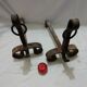 Pair of wrought iron castle channel  20th