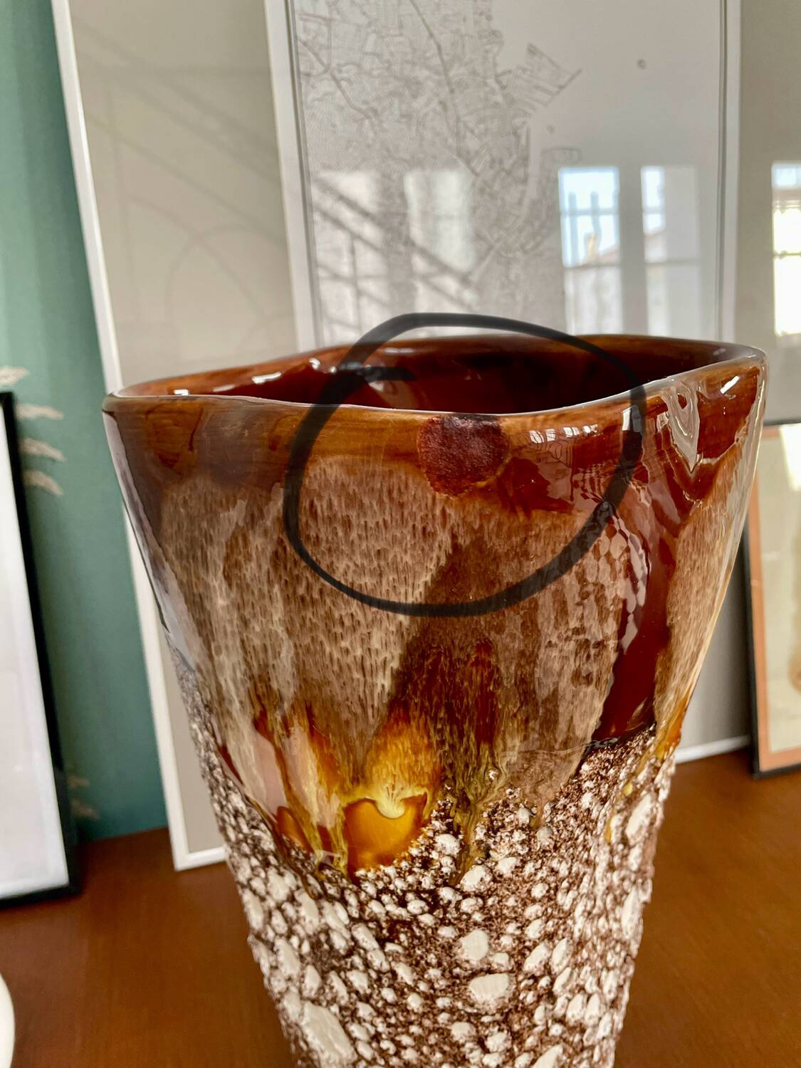 Large vintage Fat Lava vase 1970