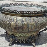 Old copper planter Hindu décor