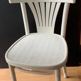 Vintage white lacquered bistro chair
