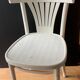 Vintage white lacquered bistro chair