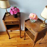 Pair of Louis VX style bedside tables