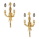 Pair of neoclassical wall sconces from the 20th century.