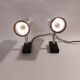 Pair of brushed aluminum wall lamps Staff 1970