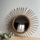 Vintage rattan sun mirror