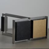 Serres Livres Artisanal Vintage En Acier Brossé Et Bois - Design Moderniste