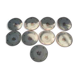 Lot de 9 assiettes Moulin des Loups Orchies