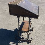 Lectern, restaurant or store counter in wood and wrought iron