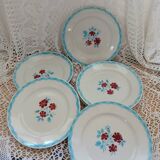 Lot 12 assiettes et plat Moulin des loups