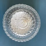 Plafonnier rond en verre ciselé