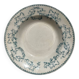 Vintage earthenware soup plate Sarreguemines iron earth Mozart