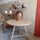 Table d'appoint ronde basse rénovée