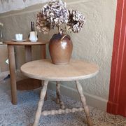 Renovated round low side table