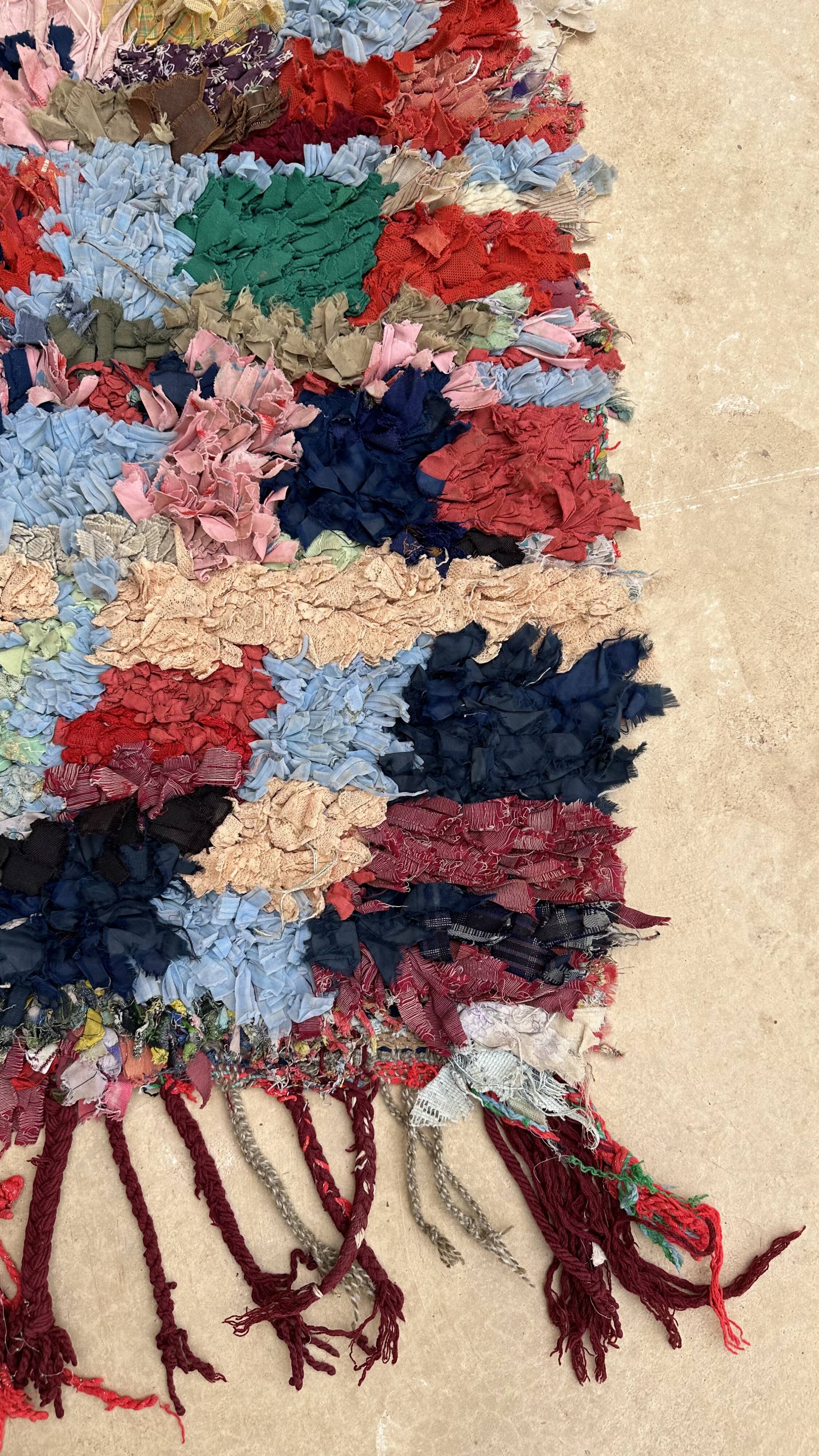 Boucherouite Berber rug - 69 x 176 cm