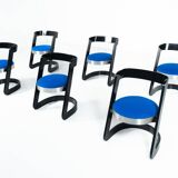 Set of 6 Chairs by Willy Rizzo for Mario Sabot, Italy, 1970s - New Upholstery