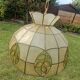 Mother-of-pearl and brass pendant light