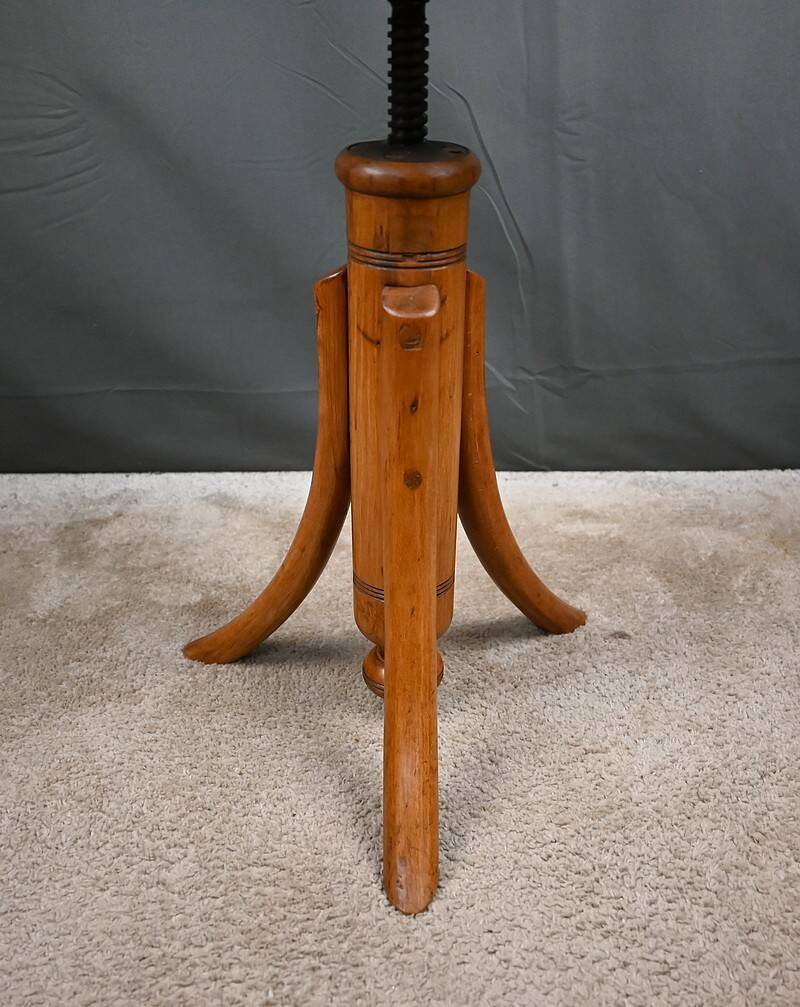 Swivel Chair for Children in Stained Beech, Thonet Style – Early 20th Century