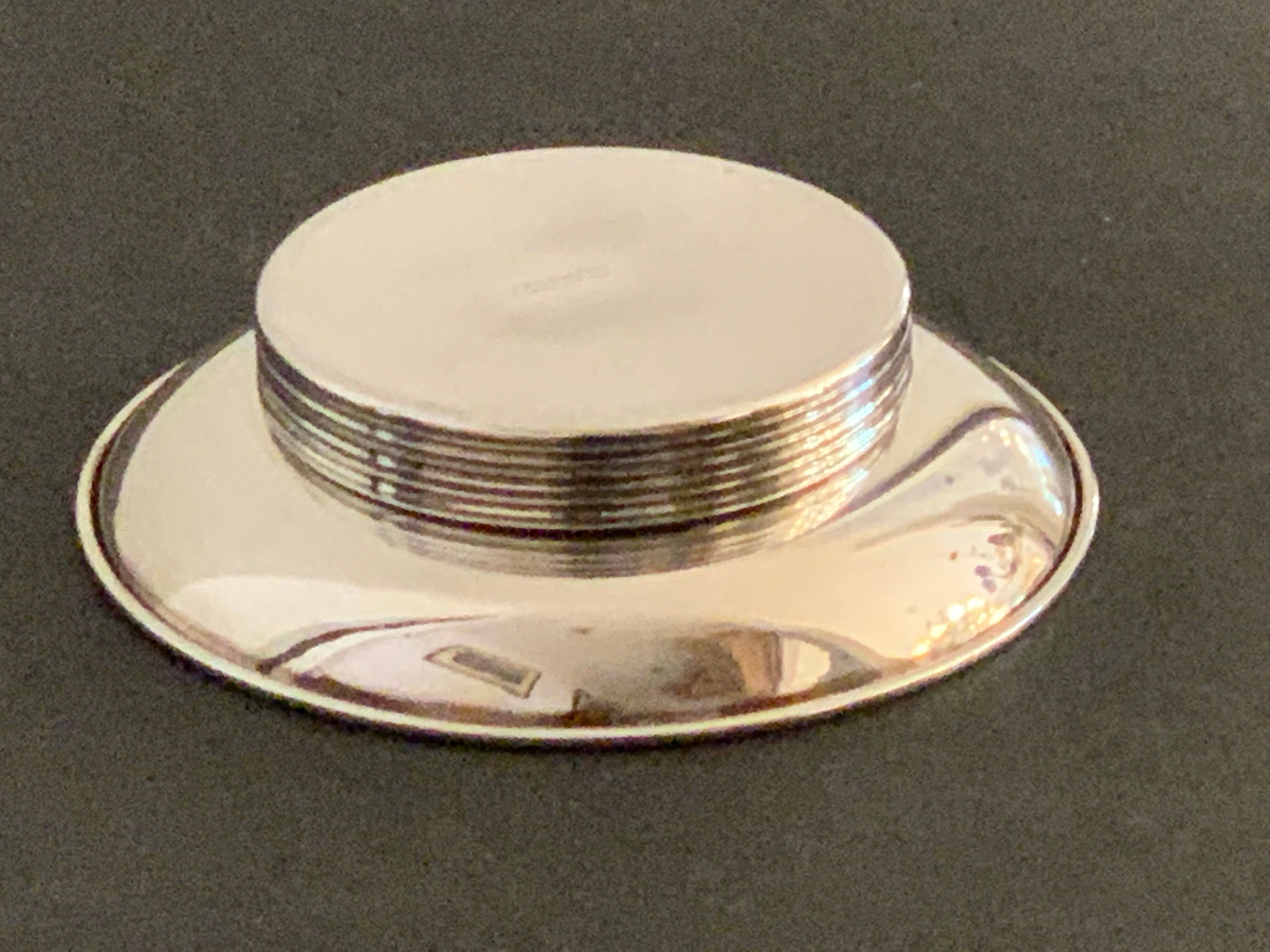 Baguier Christian Dior in silver metal art deco style