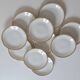 Set of 10 porcelain dessert plates
