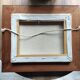 Oil painting on framed canvas seascape/boats/port signed Morlay