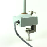 Industrial gray metal desk lamp, Czechoslovakia 1960