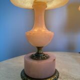 Pink alabaster lamps from the 60s (X2)