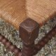 French antique turned wooden bobbin chair with rush seat 4156