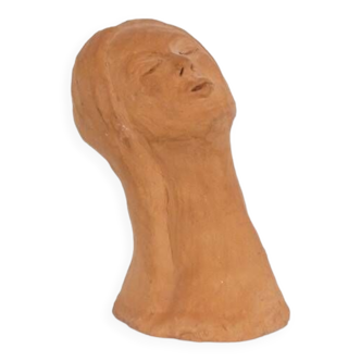 Terracotta bust of a woman 1970