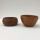 Series of two Danish teak pocket trays