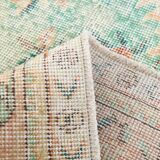 6x10 Peach Beige & Green Soft Wool Vintage Rug, 201x308Cm SK 5621