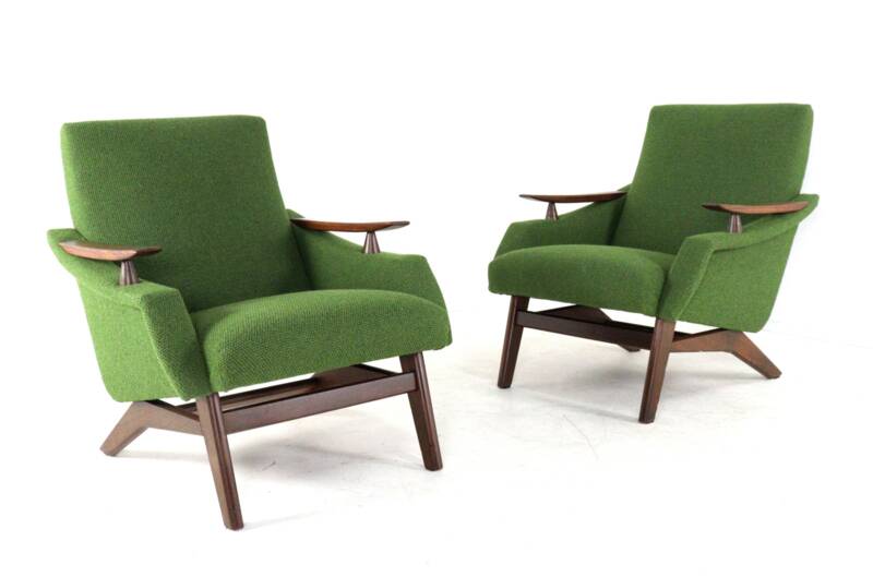 mid century teak Armchair 'Breda' | - fully restored + new upholstery