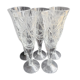 Lot de 5 flûtes à champagne cristal taillé bohème